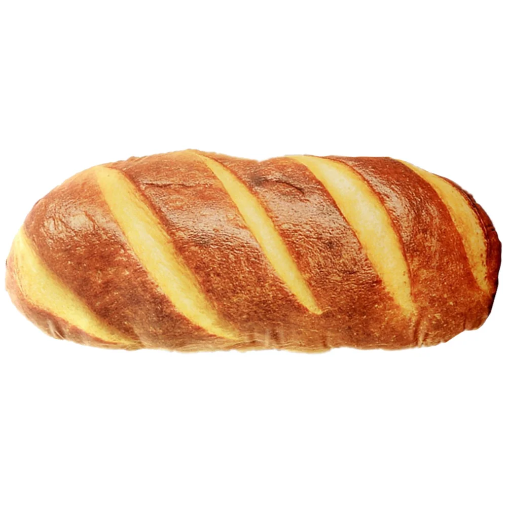 

1pc Creative Simulated Bread Pillow Butter Design Lumbar Cushion Soft PP Cotton Filled Hugging Pillow for Bed Sofa Office Car