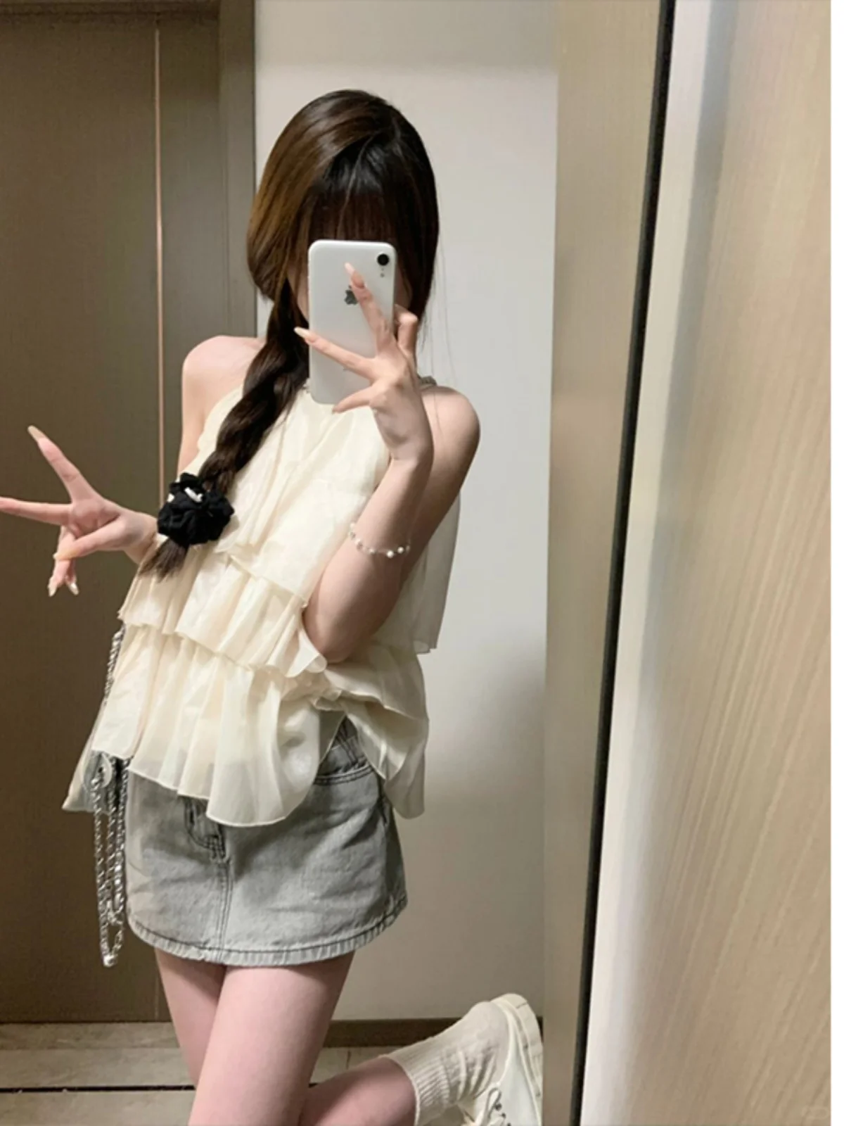 Ele Ladylike Spitze Trim Svel Top frauen Neue Sle Ultra Fee Süße Abnehmen Ne Hängenden Riemen Weste Sommer