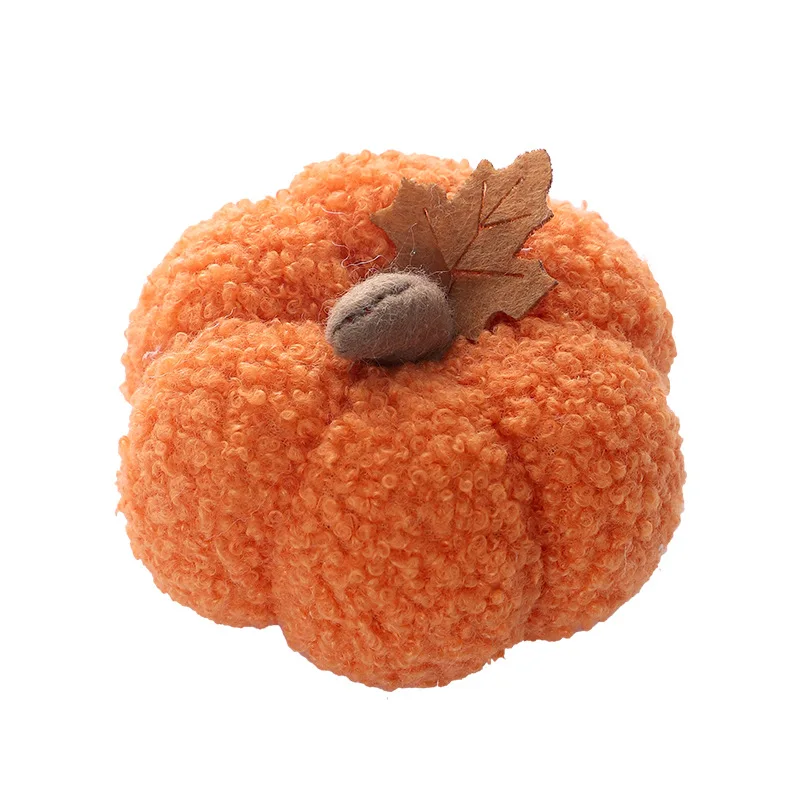 Fluffy Pumpkin Plush Halloween Pumpkin Decor Seasonal Home Accents for Birthday Thanksgiving And Party Favors Decoration Gift. view 6