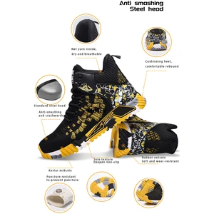 Hohe männliche Sicherheitsschuhe, berufliche Sicherheitsstiefel, Anti -Impact und Anti -Punktion, Sportschuhe, nicht geschlagener gewaschener Wäschen 10 Hauptverkäufe Herren Boots Casual - №8