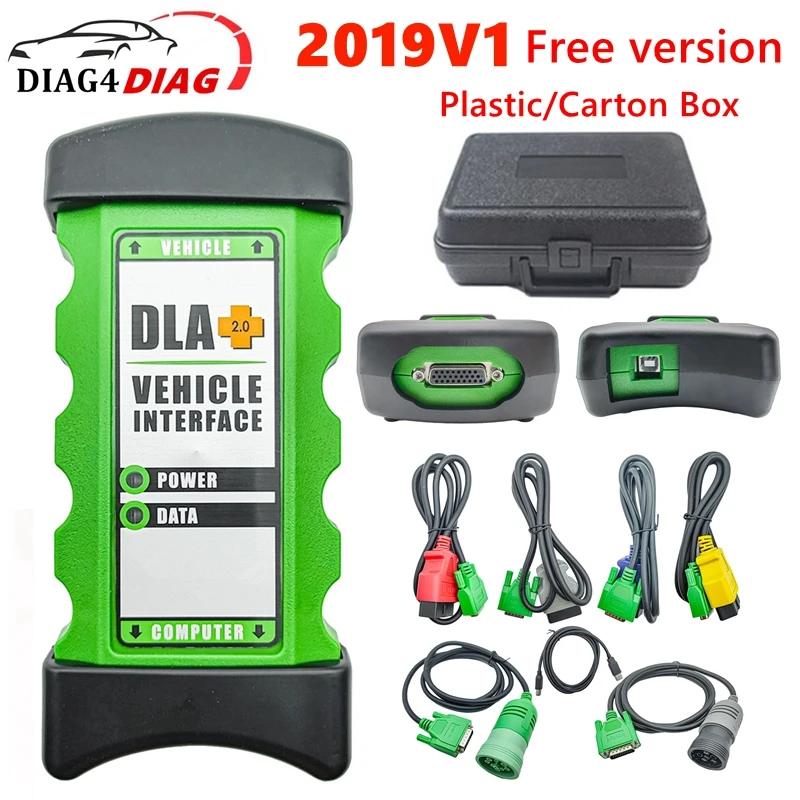 Professional Diagnostic Tool 2019 V1 Heavy Duty Truck Scanner DLA+ 2.0 Adapter Kit