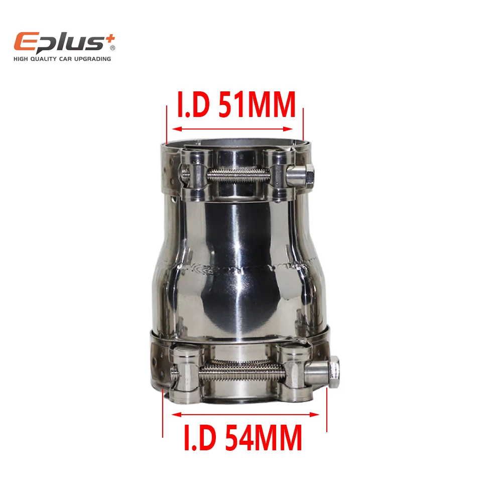 39mm tot 54mm Tussen Universele Rvs Reducer Adapter Rechte Auto Motor Uitlaatpijp Uitlaat Pijpleiding Gelaste pijp