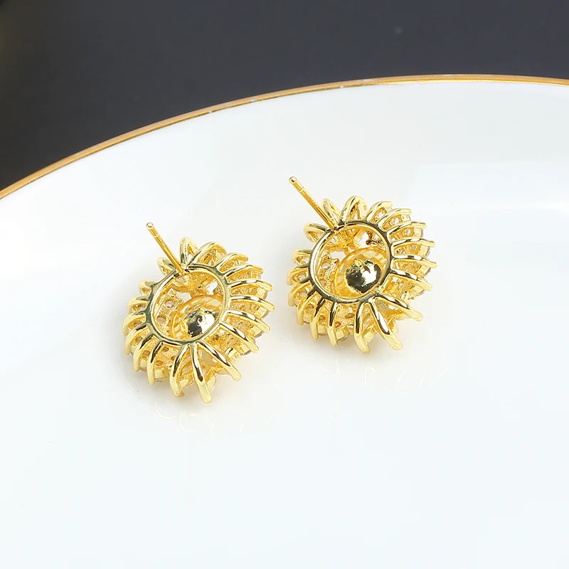 

E055 Gold Plated Copper S925 Sterling Silver Needle Pearl Stud Earrings Findings Jewelry Making DIY Jewelry Accessories