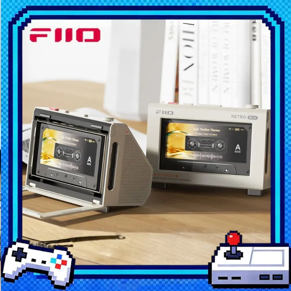 FiiO RETRO BOX Audio Cassette-Style Bluetooth Stereo Supports LDAC USB Decoding Cassette Window for M33/M21 Bluetooth Speakers