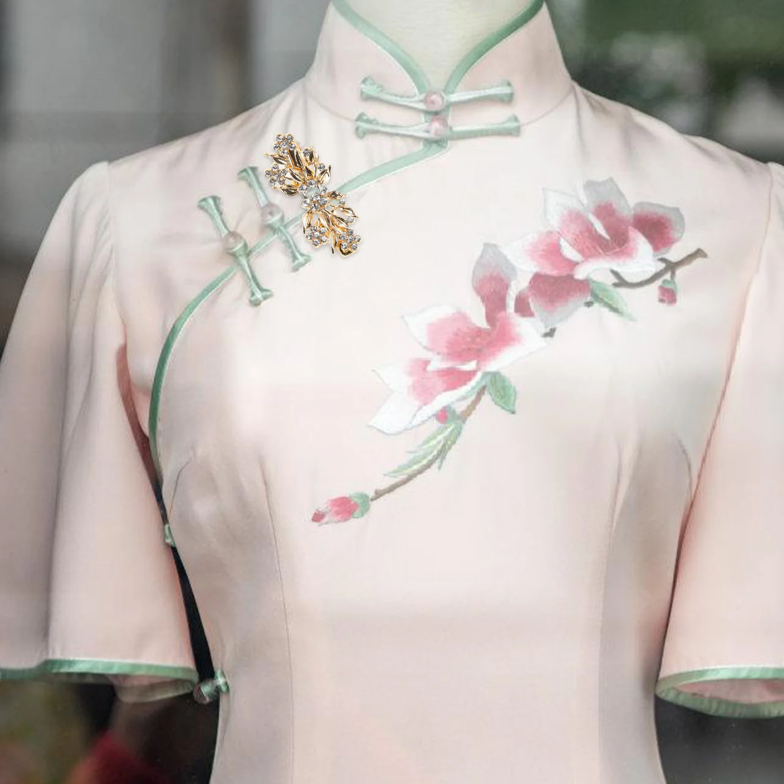 أنيقة حجر الراين وشاح مشبك تنوعا المشبك ل Cheongsams معاطف شال مقاطع المضادة للانزلاق تصميم دائم سبائك الزنك