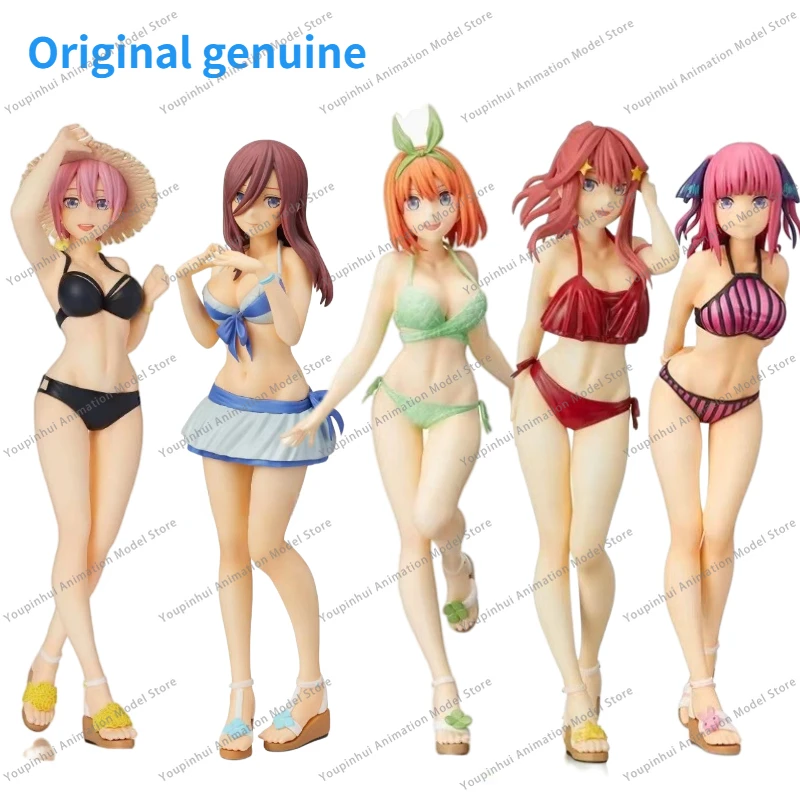 In stock Original Sega Gotoubun No Hanayome Nakano Sanjiu Nakano Ichika Nino Swimsuit Anime Figure Decoration Action Figure Toys