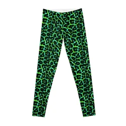 Green Leopard Print Leggings sport legging Women's sports pants Womens Leggings