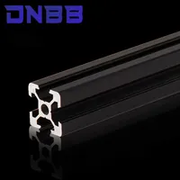 1PC Black 2020 EU standard anodized aluminum profile 100- 800mm suitable for DIY CNC 3D printer engraving machine