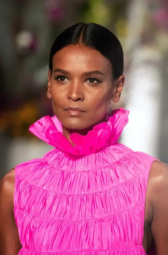 Vestidos de Noche de tafetán para mujer, ropa de maternidad larga, con bolsillos plateados, de cuello alto, color rosa, para fiesta de graduación