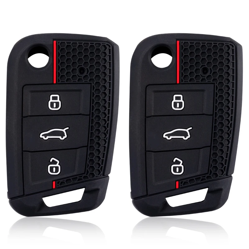 

3 Button Flip Key Silicone Cover Fit for VW GOLF 7 MK7 SKODA SEAT 2014 2015 2016 FOB HULL OCTAVIA COMBI LEON IBIZA CUPTRA Case