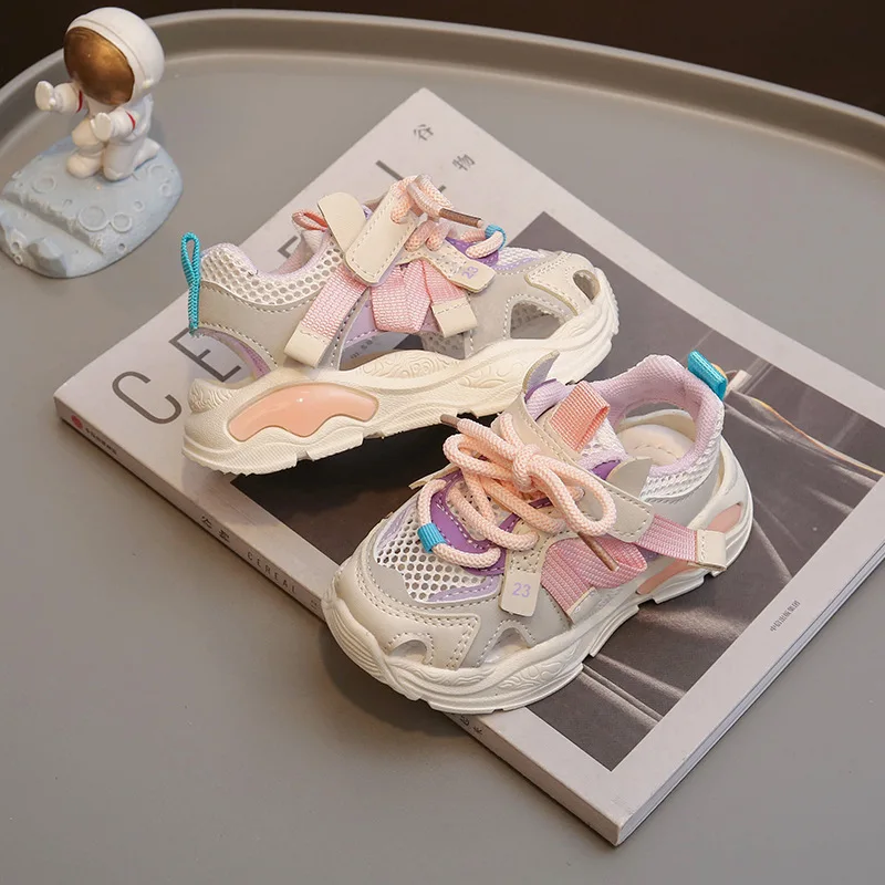 Zapatos Deportivos transpirables de malla para niños, zapatillas informales de TPR para niños pequeños, tenis para niños de 3 a 16 años, Verano