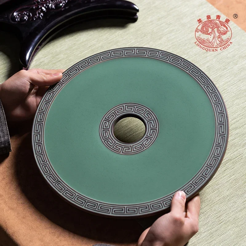 Longquan celadon jade wall ornament