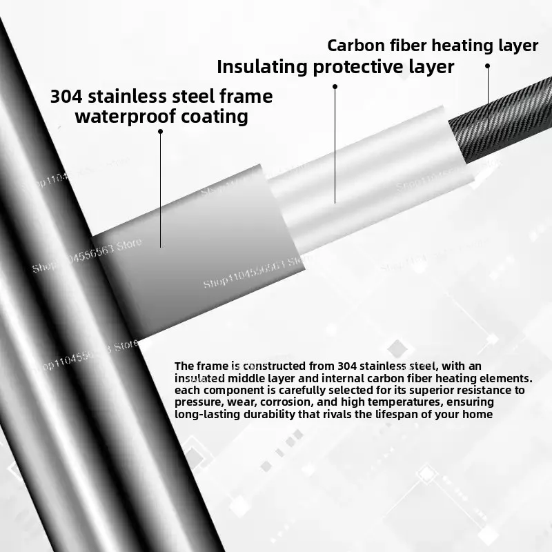 رف مناشف ساخن ذهبي مصقول - ستانلس ستيل ذكي مع تحكم في درجة الحرارة ومؤقت #6