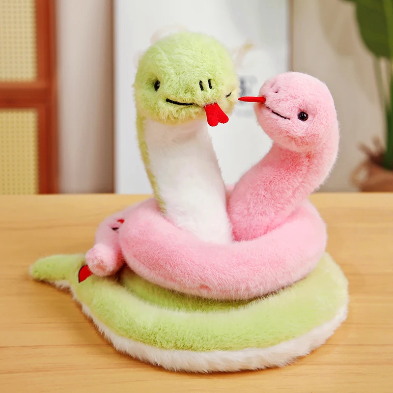 

18/23cm Creative Couple Snake Plush Toys A Pair Can Entangled together Soft Stuffed Funny Baby Plushie Doll Kids Girls Gift Deco