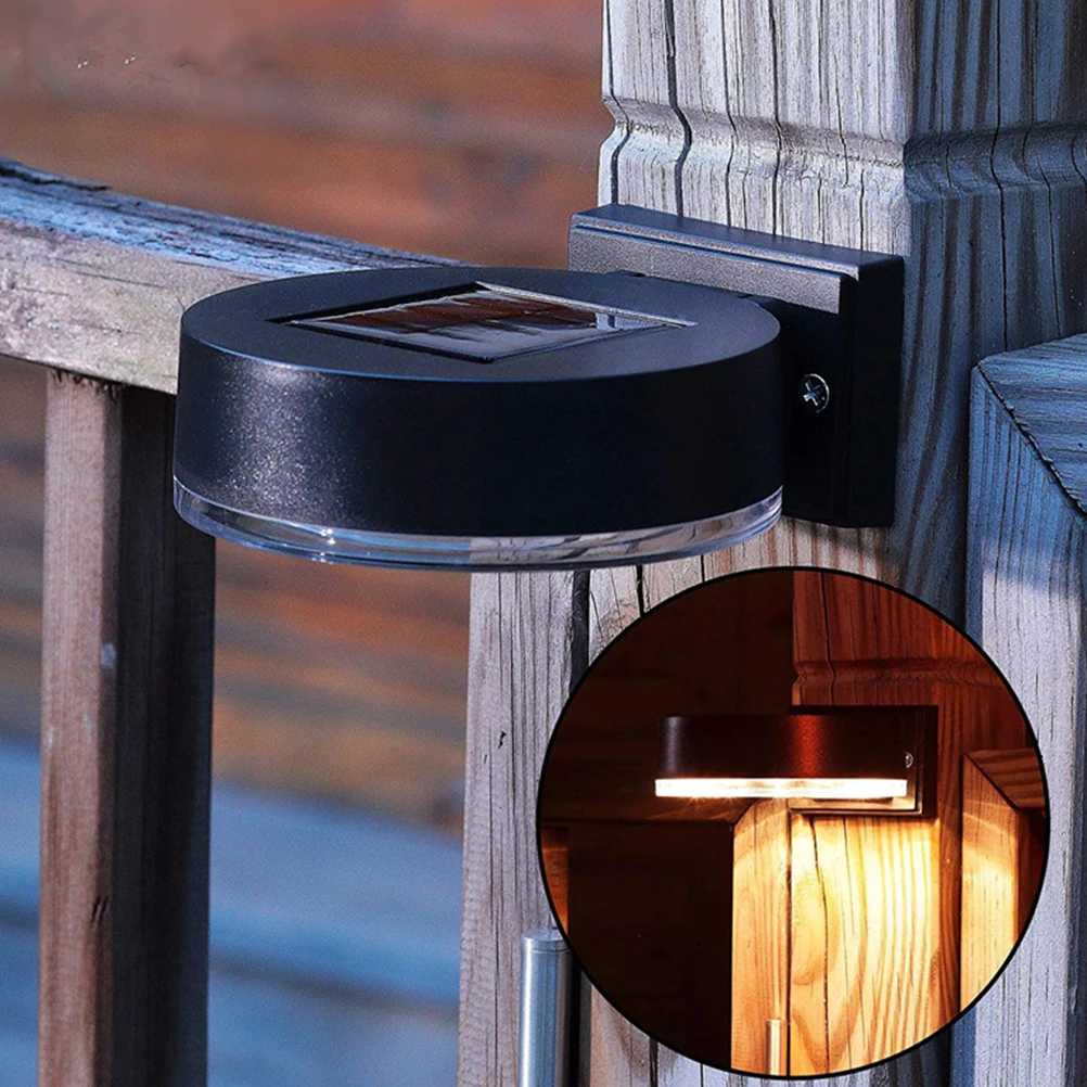 

Solar Wall Light Durable LED Fence Lamp for Yard Outdoor Automatic Charging Compact Size Decorative Lighting Accessories