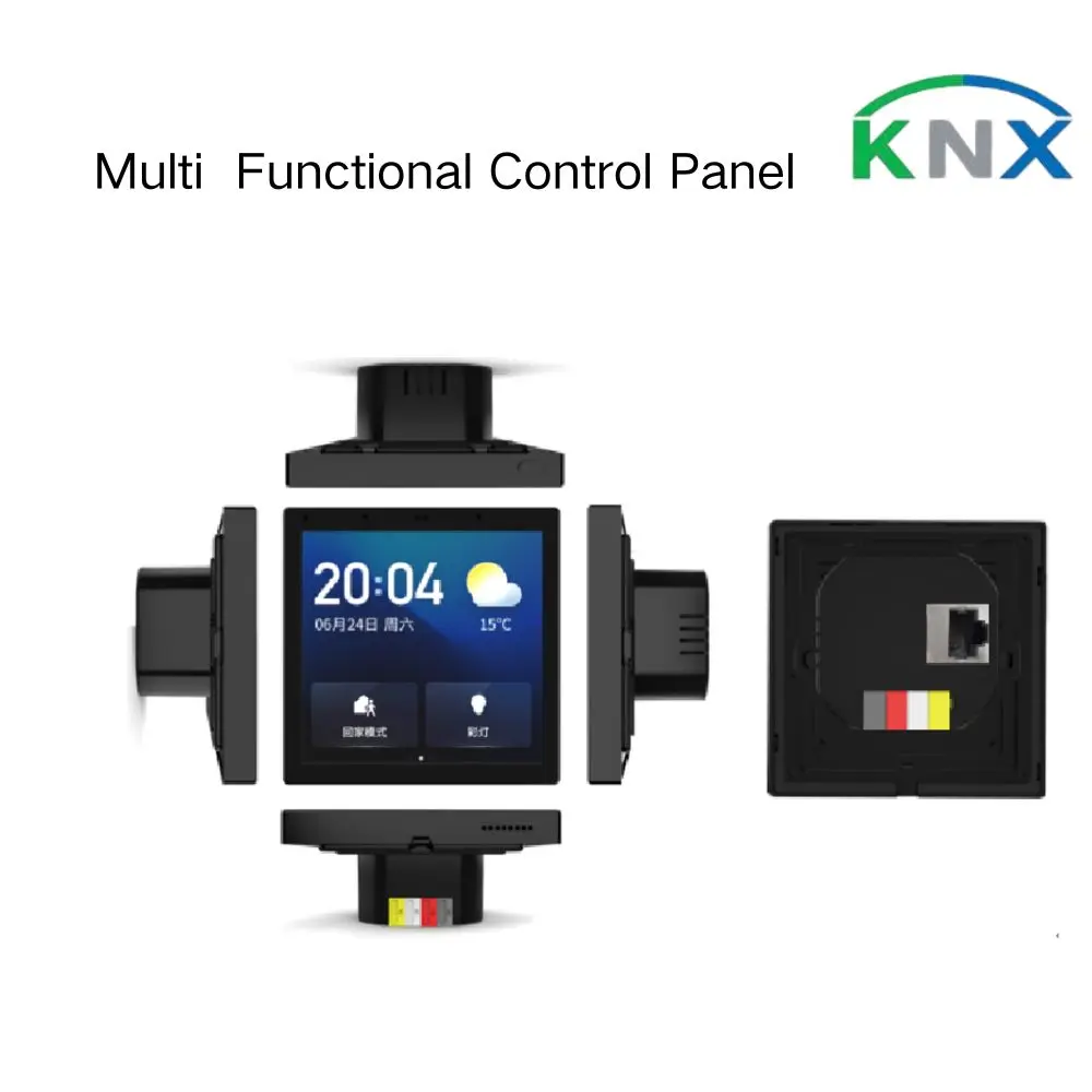 KNXsmart Home Switch 4'' Smart Central Control Display Smart Hotel Touch Temperature Control Display Wall Central POE