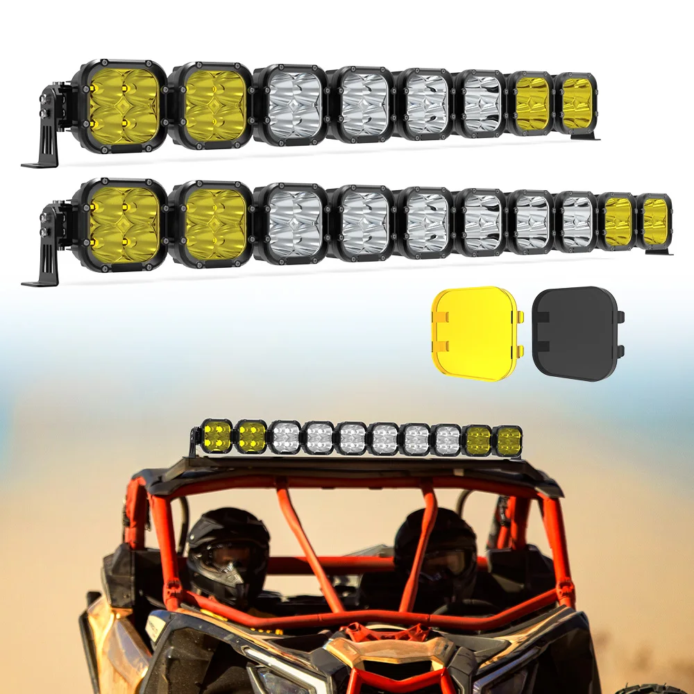 

High Power 8pcs 10pcs Truck Car Utv 4x4 Spotlight Offroad Led Light Bar Kit 42 52inch For Pickup Polaris Ranger On Top Roof