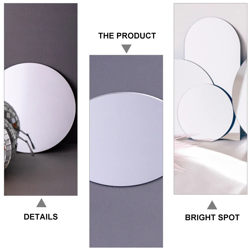 

2pcs Reflective Mirrors Photo Prop Acrylic Waterproof Jewelry Photography Accessories Background Tool Decor