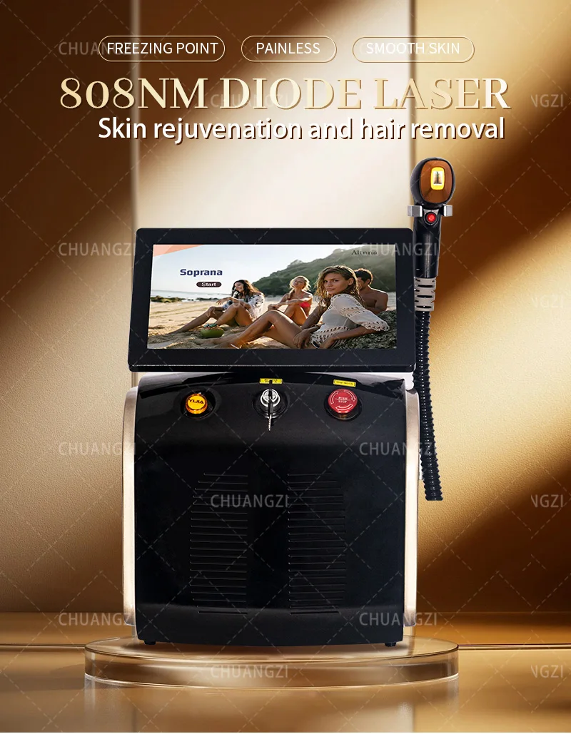 Diode Hair Removal Laser Machine Professional 2025 Ice Titanium Pulsed Light Epilator Permanent Lazer Hair Remover for Women