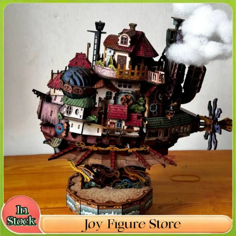 

Hot Wandering Castle High Difficulty 3D Wooden Assemble Model 3D Puzzle Music Box Decompress DIY Crafts Ornament Toys Gift