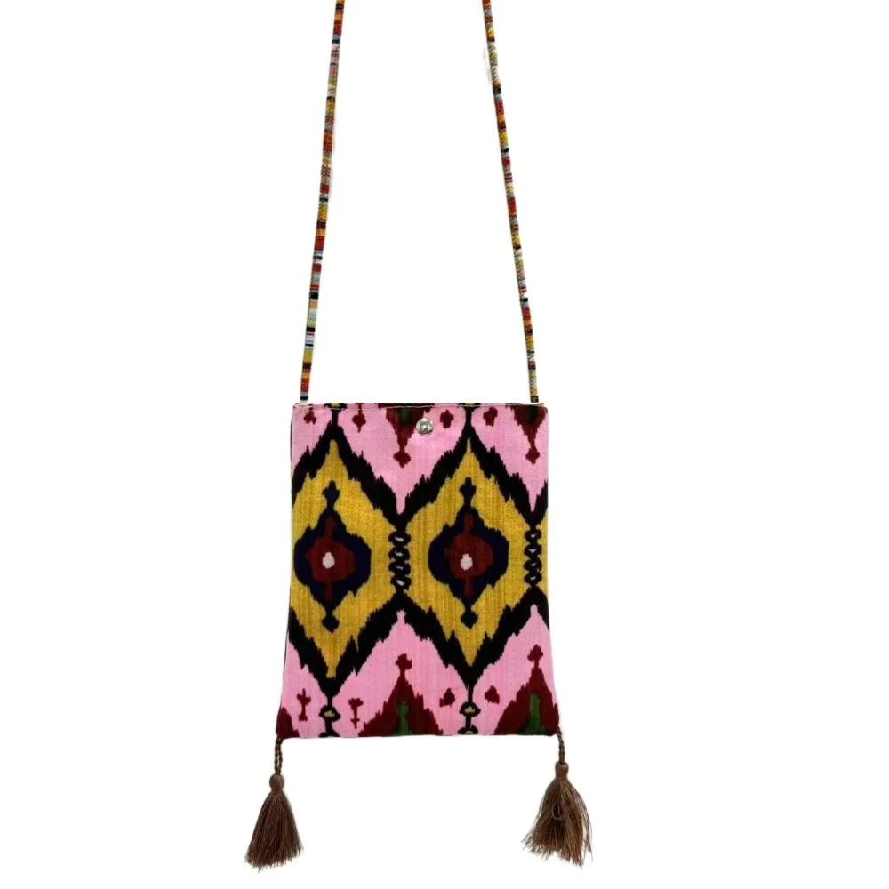 

Fashion Retro Pattern Crossbody Phone Bag Printed Handbag Small Shoulder Bag Cartoon Purse Cartoon Tote Bag Girl