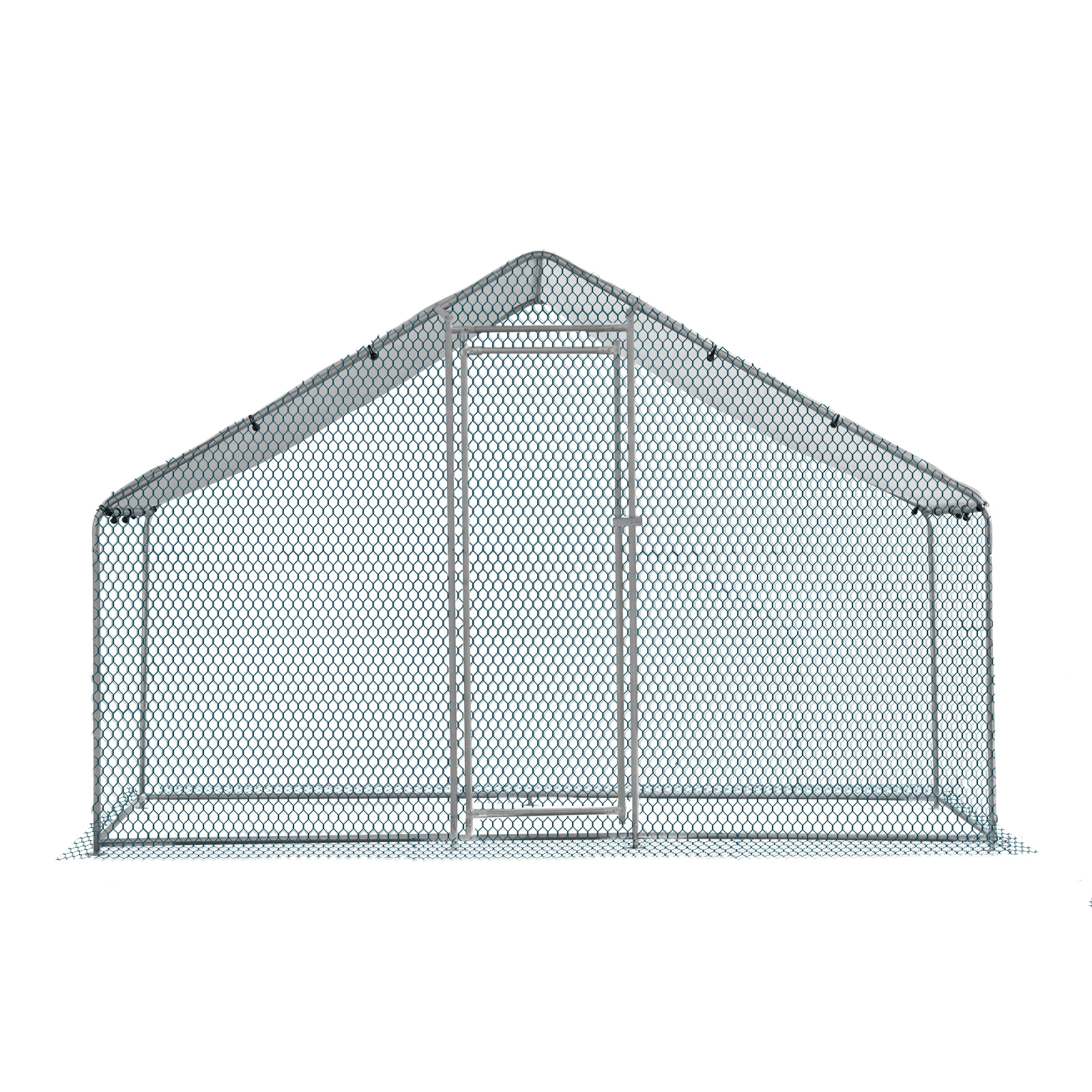 6.5 x 10 ft Large Metal Chicken Coop, Walk-in Poultry Cage Chicken Hen Run House with Waterproof Cover, Rabbits Cats Dogs Farm
