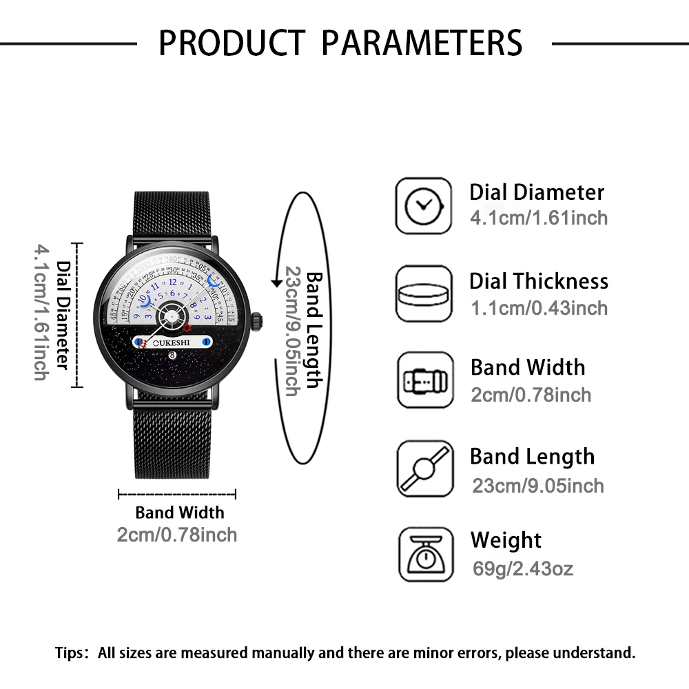 ساعة رجال الأعمال الفريدة من نوعها، تاريخ تلقائي، حزام من الفولاذ المقاوم للصدأ، ساعة يد كوارتز، هدايا للرجال، ساعة تقويمية