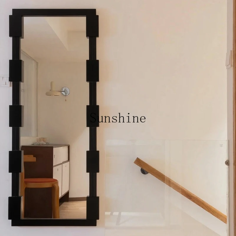 

European creative retro full-body mirror home entry medieval floor against the wall