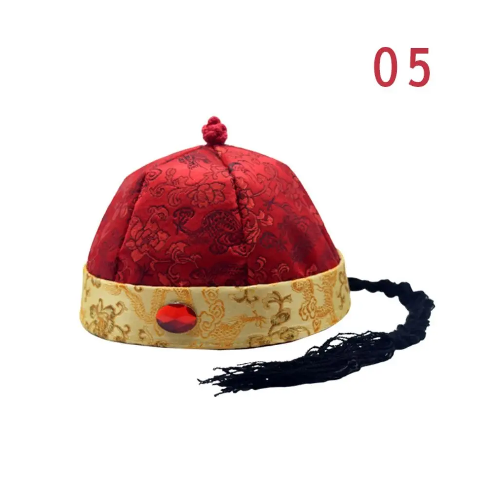 Chapeau Traditionnel de la ociastie des Prairies Chinoises, Déguisement Vintage de l'Opéra de Pékin, Casquette de ixpour Enfant, Chapeau de la ociastie Qing pour Homme