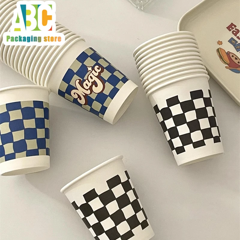 Customized Print Paper Cup for Birthday, Wedding, Party, Meetings, Coffee, Juice, Tea, Disposable Paper Cups