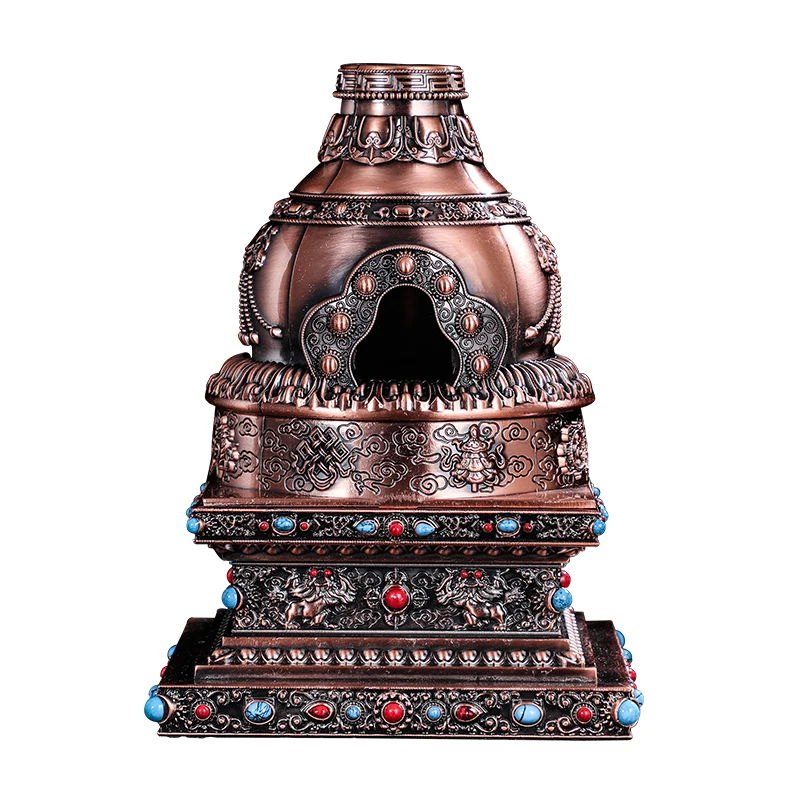 

Eight Auspicious Symbols Incense Burner Household Retro Multi-Color Smoke Stove Tibetan Ethnic Indoor Smoke Stove Decoration