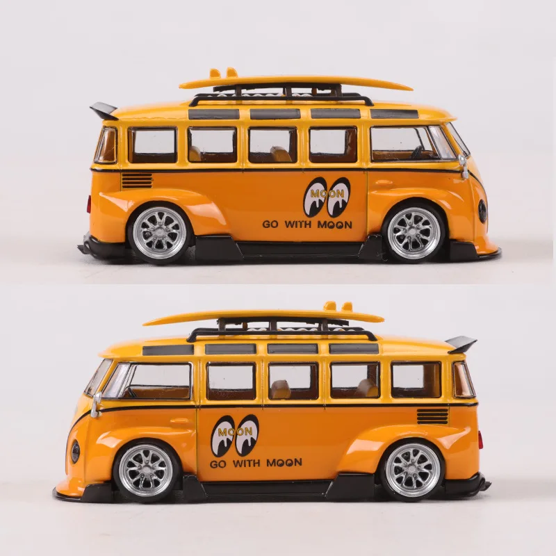 Diecast 1/64 Modello di Auto VW RWB T1 Modello di Auto in Lega T1 Bus Gioca Veicoli Giocattoli per Ragazzi