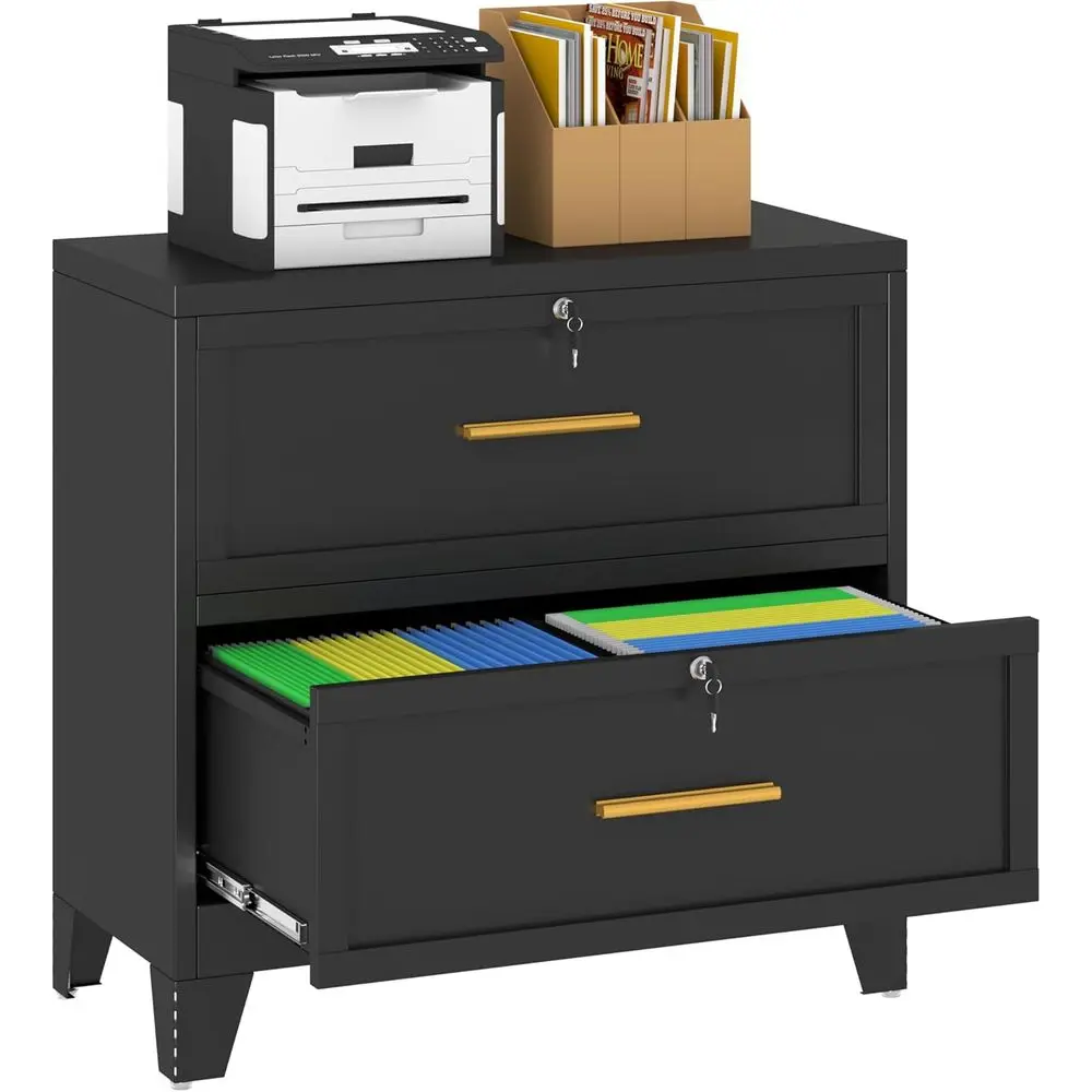 

Metal Lateral ile Cabinet with Lock,2 Der Steel Wide iling Organization Storage Cabi,iling Cabinet or Legal/Letter/A4/4 Size wit