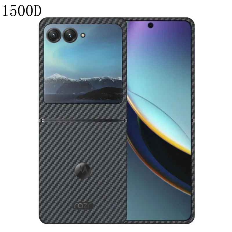 

Asdipsa Genuine Carbon Fiber Case for Motorola Moto Razr 50 Ultra Razr50 Thin Matte Hard Real Aramid Fiber Flip Protective Cover