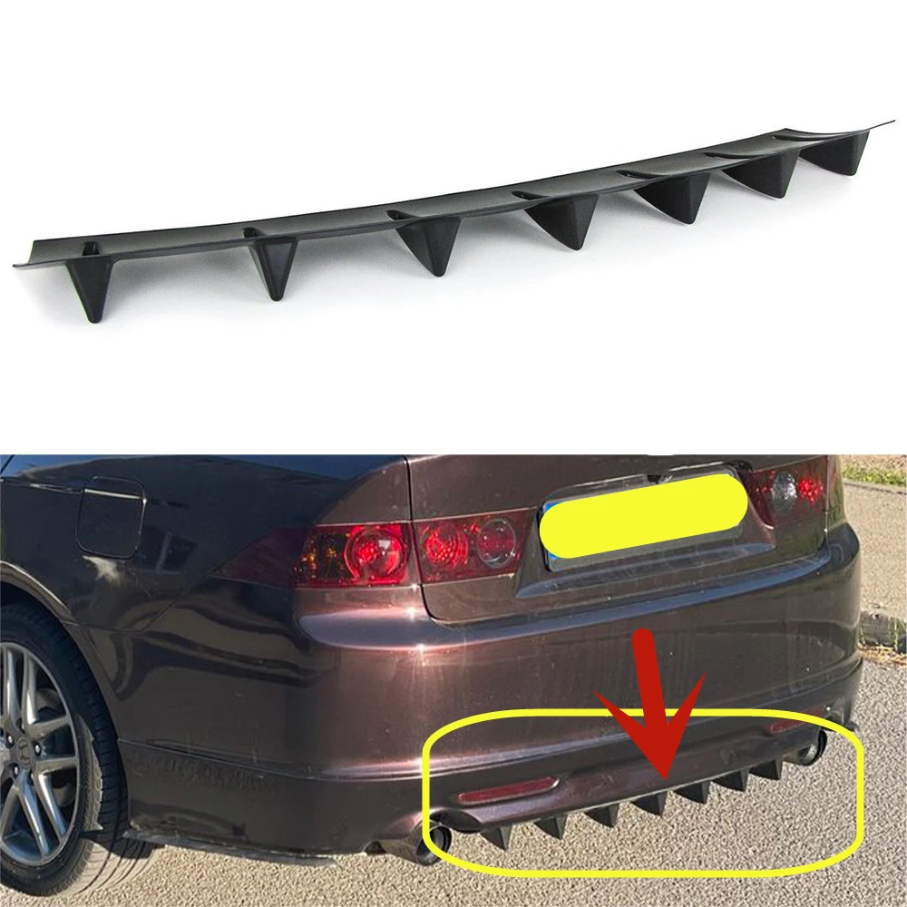 

For Honda Accord MK7 Type S 2002-2008 Year Rear Bumper Spoiler Skirt Lower Diffuser Addon Fins Ribs Body Kit Accessories