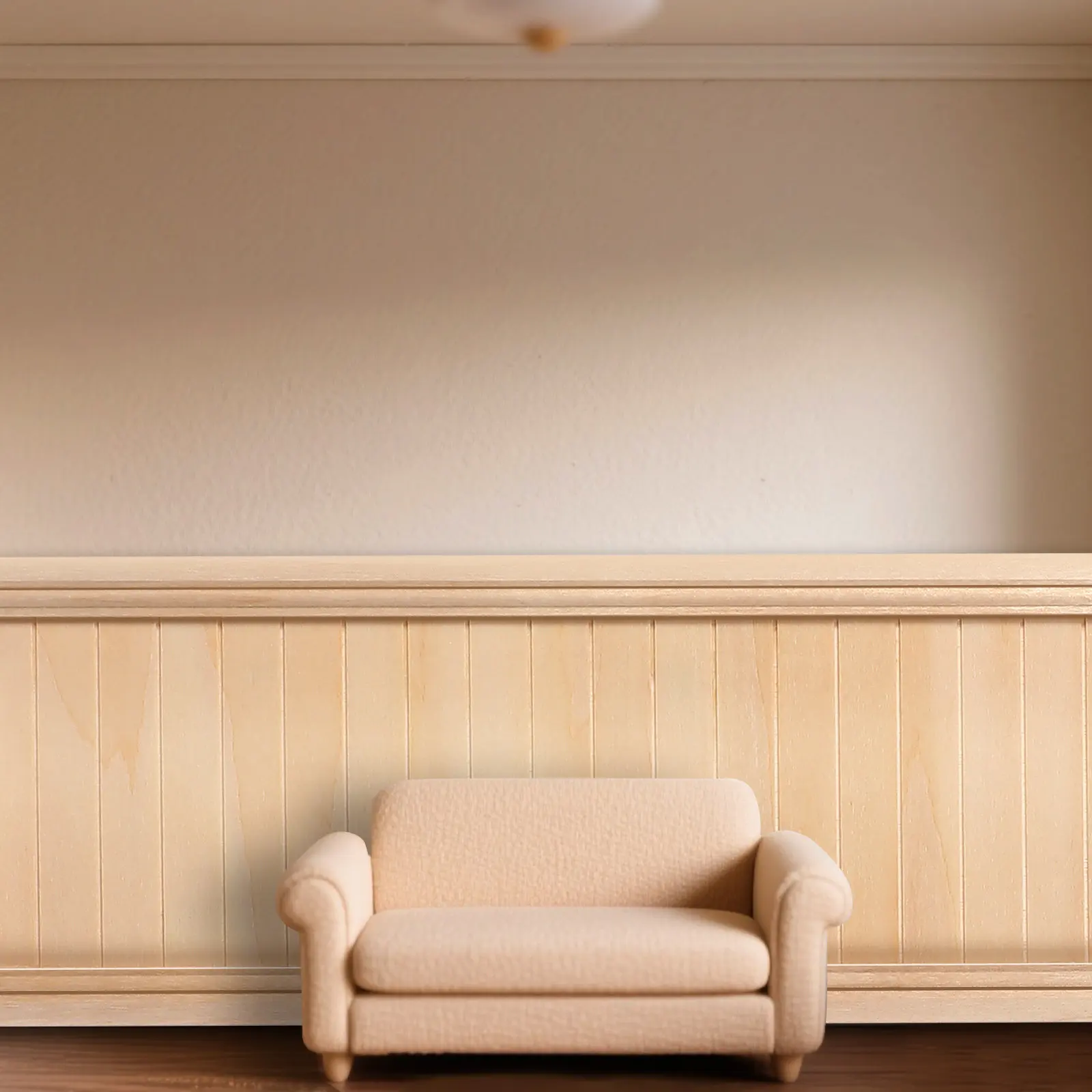 

1:12 Scale Mini Wainscoting Molding for Dollhouse Walls Decorative Interior Trim Lightweight Easy Setup Miniature House Skirting