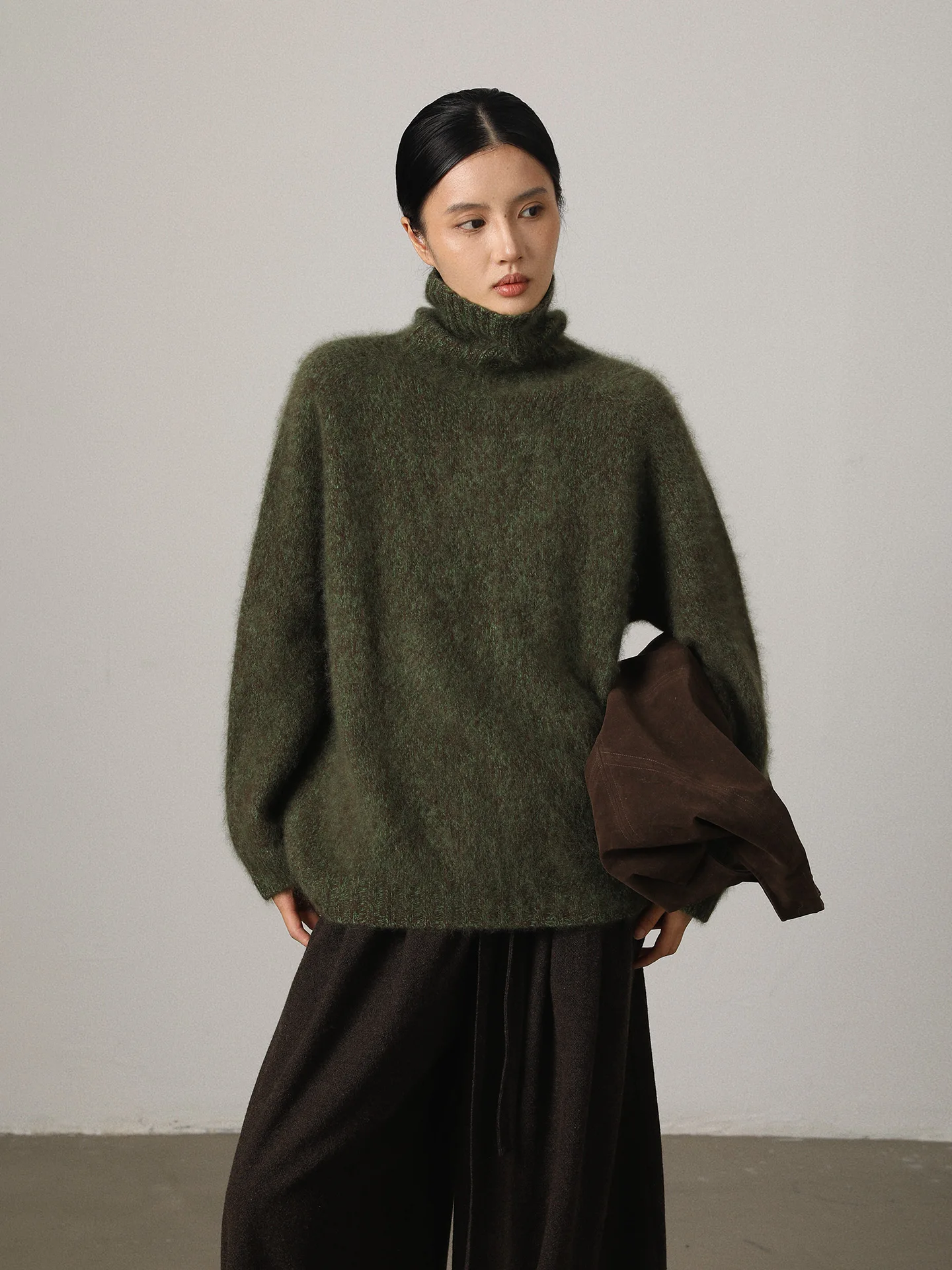 

Свитер Vimore Sl цельный, легкий, мягкий, 100% шерсть, с высоким воротом, вязаный, комфортный, теплый, для осени