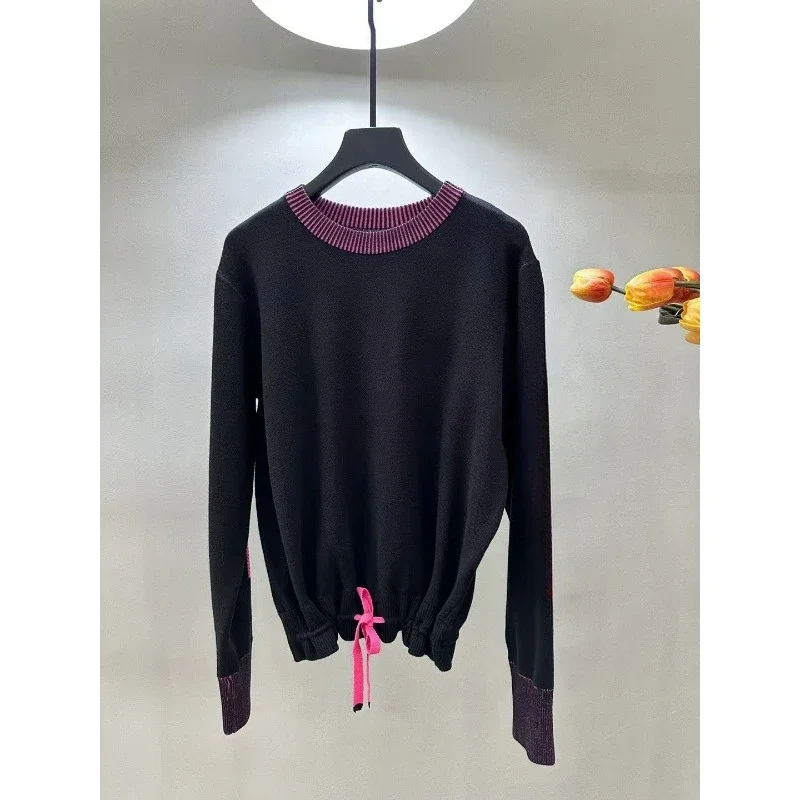 

Golf Clothing Women's 24 Autumn New Crew Neck Long Sleeve Knitted Sweater Top Casual