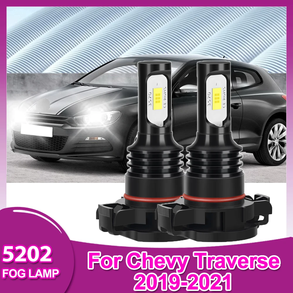 

For Chevy Traverse 2019-2021 Car LED Fog Light Bulbs High Intensity 15000LM DC12V Front Auto Fog Lamp Plug&Play