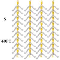 40Pcs Anti-tangle Flat Fishing Line Bifurcation Space Bean Y-Type Contactor Device Fishing Accessory Tying Tool Double Hook