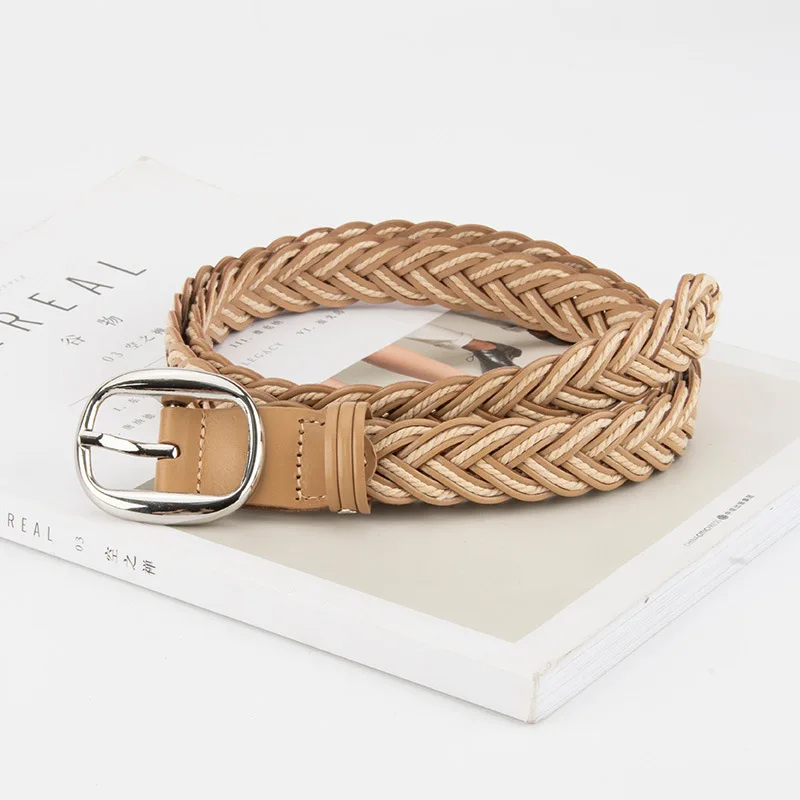 ผู้หญิงวินเทจถักรัดตัวหญิงCummerbundเสื้อเข็มขัดชุดDecrationเข็มขัดแคบJ301