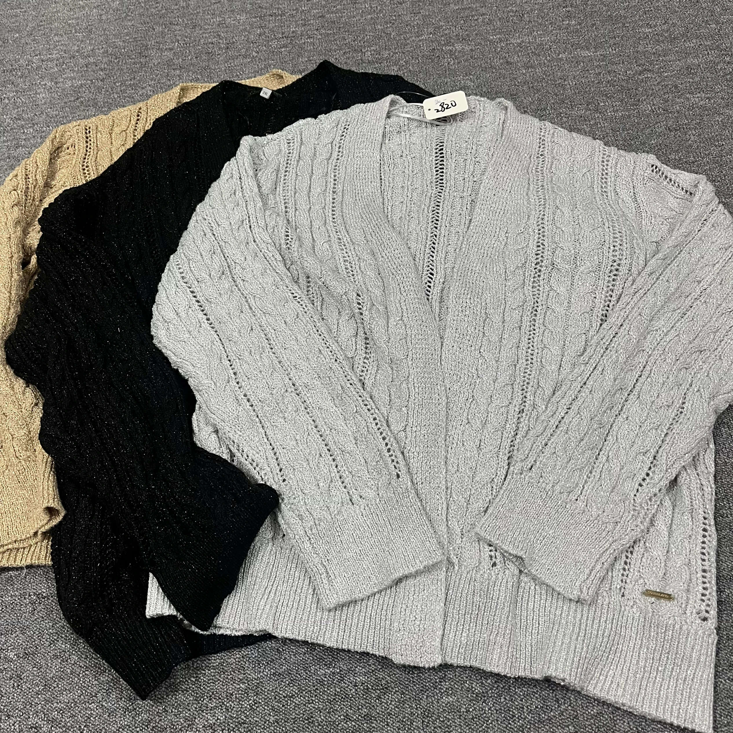 

Women's Long Sleeve Knitted Open Cardigan Outerwear Shiny Silk Spring Autumn Style V-neck Regular Fit Slimming Color
