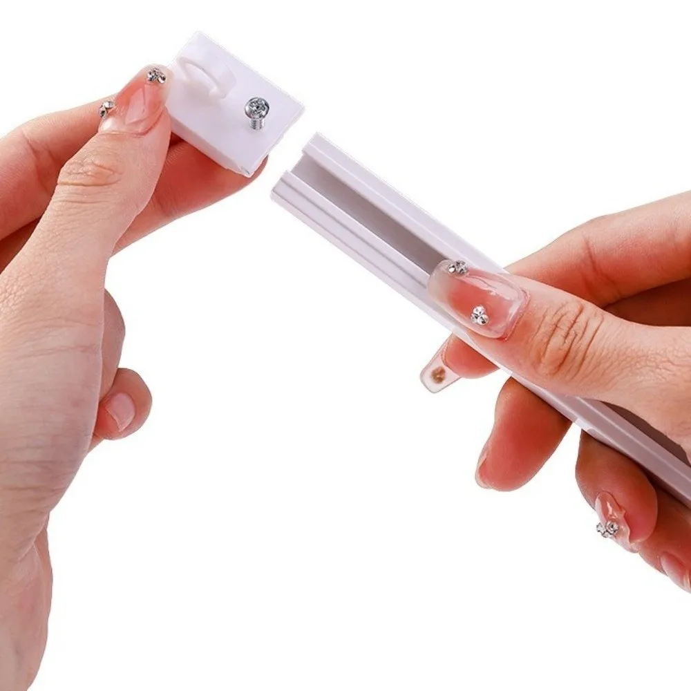 No Punching Adhesive Sliding Hook Drilling-Free Strong Adhesive Storage Rack Hook Sliding Rail Kitchen Door Hanger