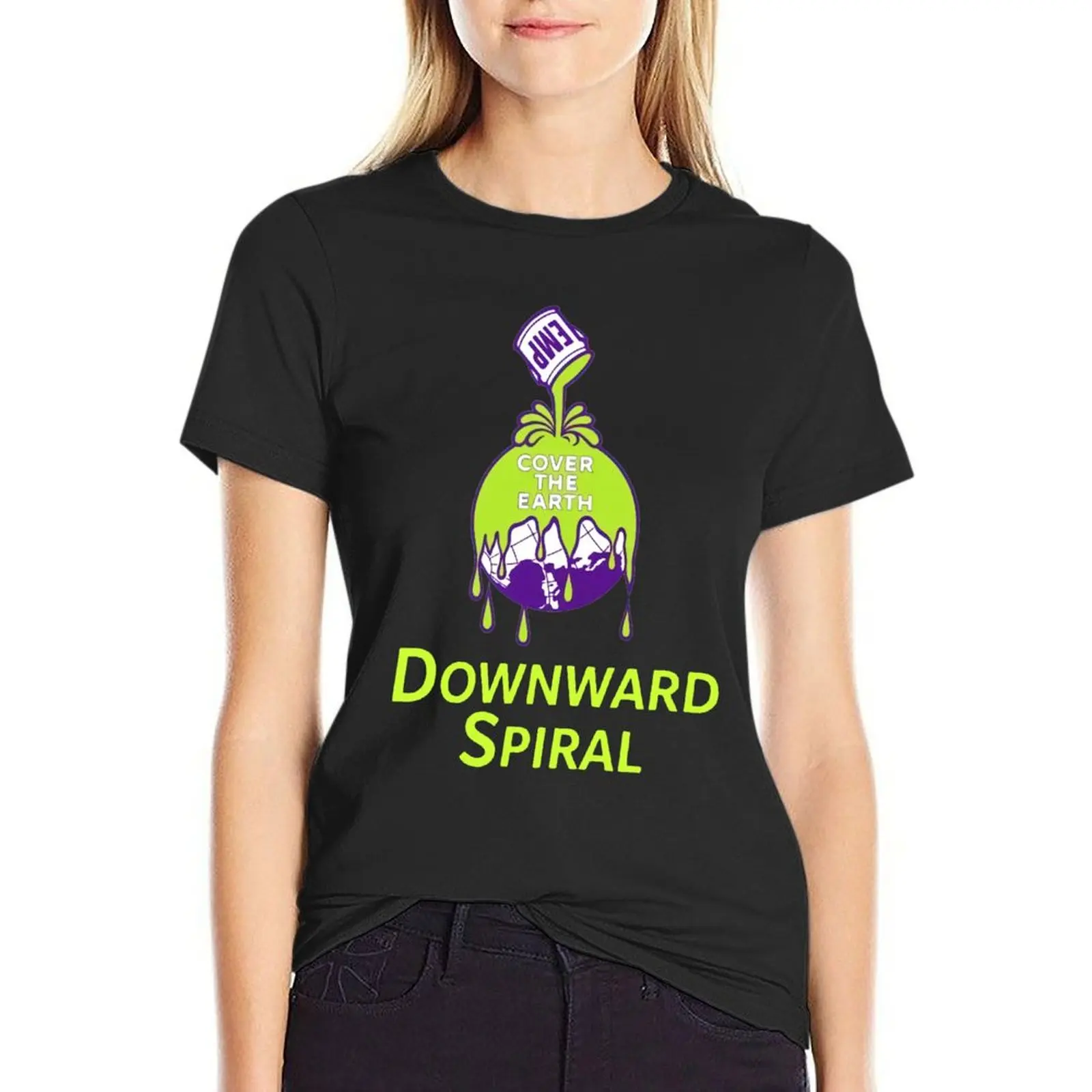 

Emplemon Downward Spiral T-Shirt female graphics customs T-shirt Women