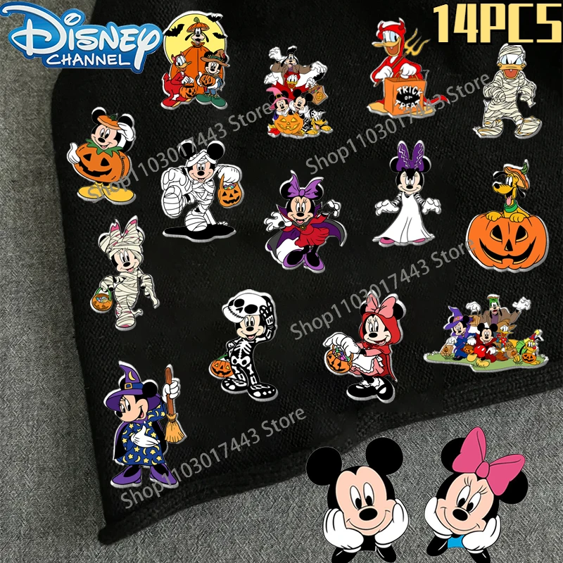 

14Pcs Disney Brooches Halloween Funny Mickey Mouse & Friends PINs Cute Kids Gifts Brooch Fashion Accessories Jewelry Brooches