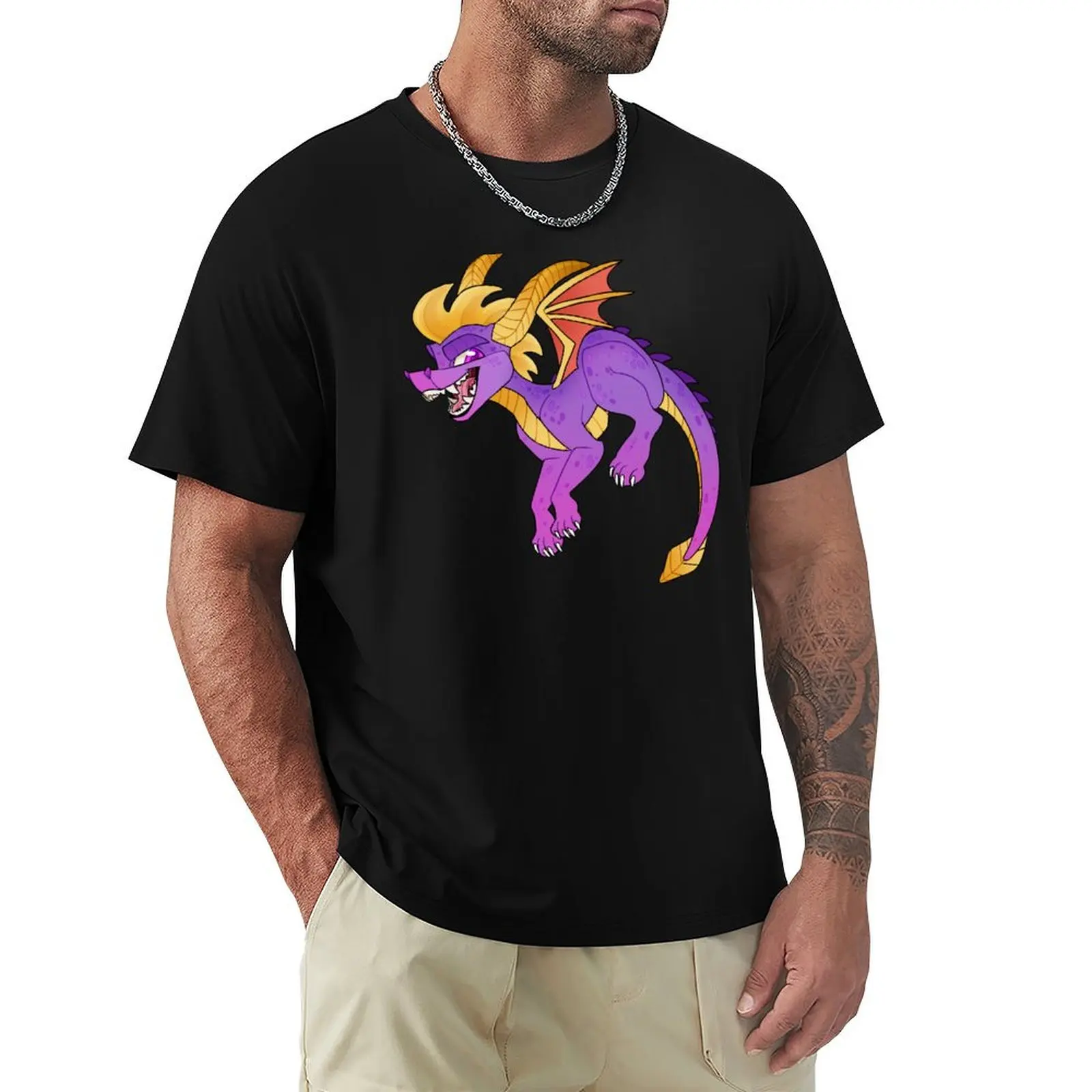 

Classic purple dragon T-Shirt tops custom t shirt Anime t-shirt men t shirt