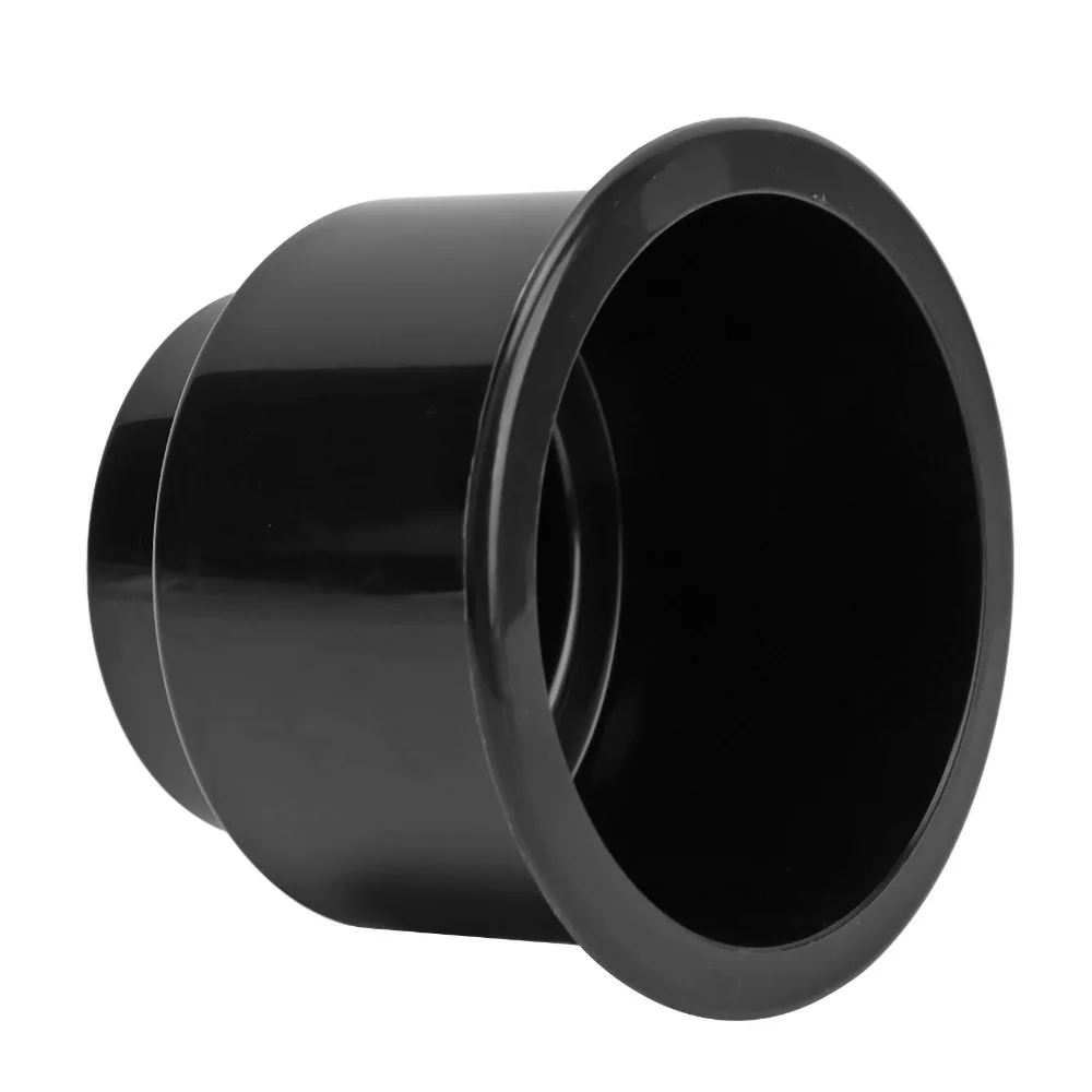 Easy Clean Black Cup Holder White Drain Hole Recessed Drink Holder Smooth Surface Drink Holder Marine Boat