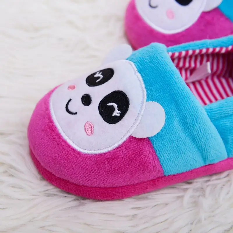 Fashion Toddler Girls Slippers for Autumn Winter Slip On Plush Warm Panda Child Home Shoes Kids House Indoor Footwear Baby Items