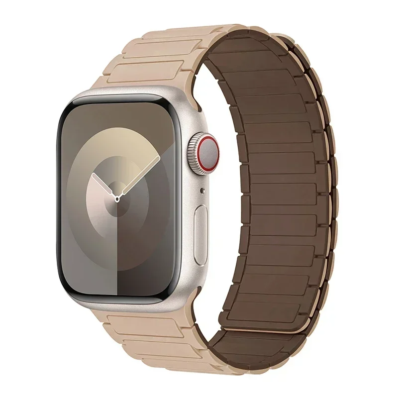 Magnetische lus voor Apple Watch-banden 44 mm 40 mm 49 mm 45 mm 41 mm 38 mm siliconen armband iWatch-serie 9 8 7 6 5 4 3 Se ultra 2 band