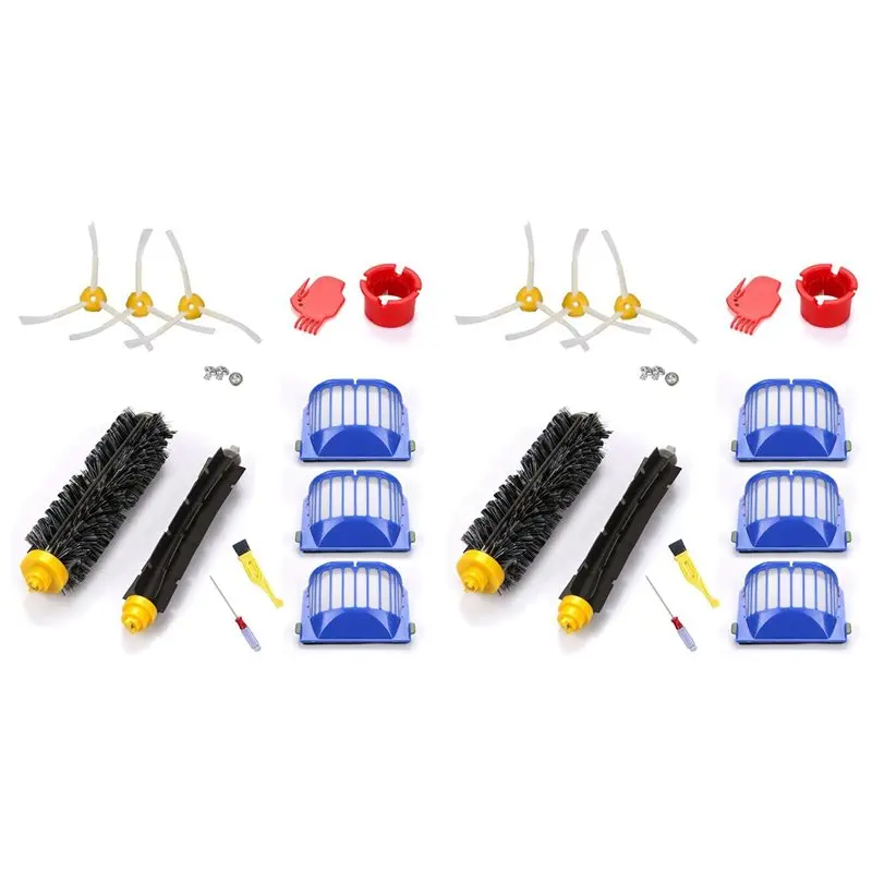 GTBL 2 Set Replacement Filter For Irobot Roomba 600 Series 605 610 614 615 616 620 625 630 Cleaner Vacuum Beater Side Brush